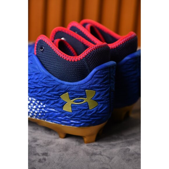 New! Size: 12.5 Men | Under Armour Spotlight 4 MC Clone USA Cleats | 3027296-400 main image 6